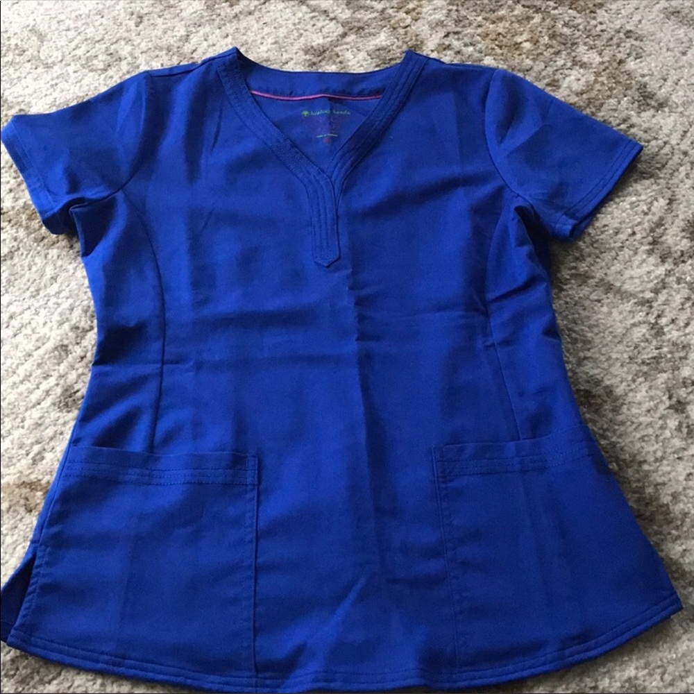 Blue scrub top